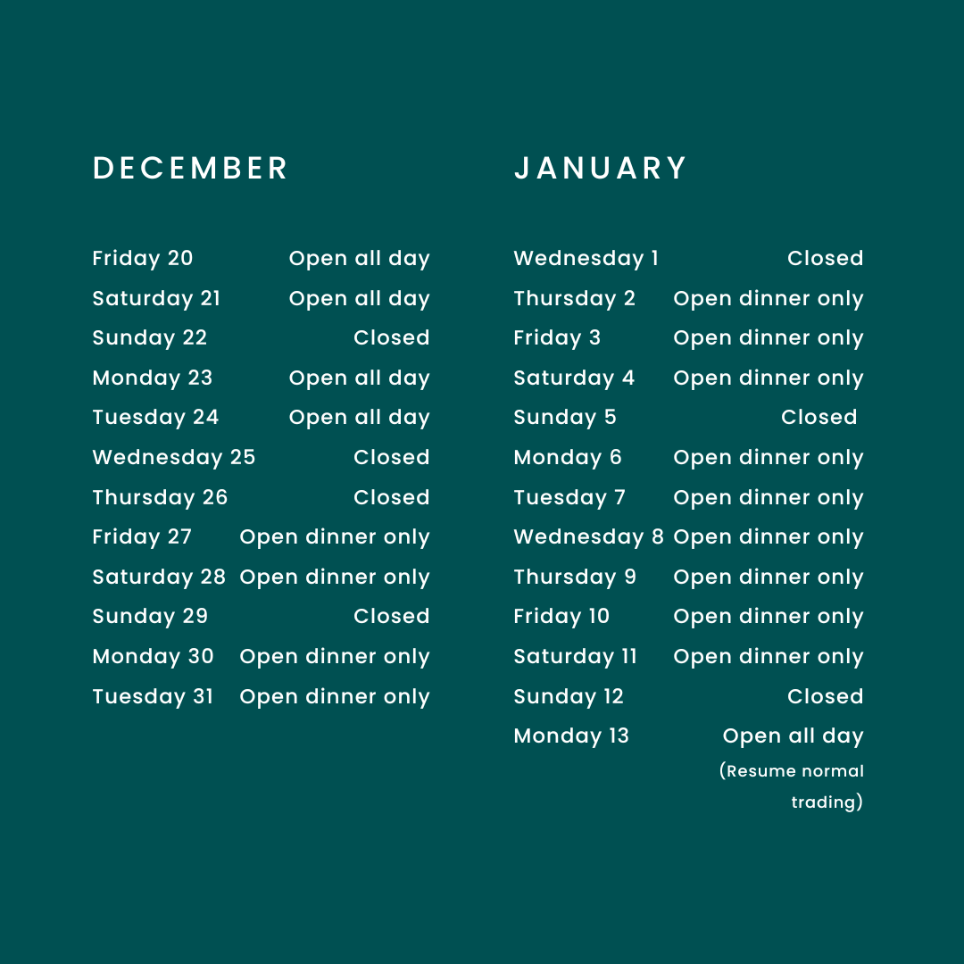 Holiday Hours Roma Pine 2025